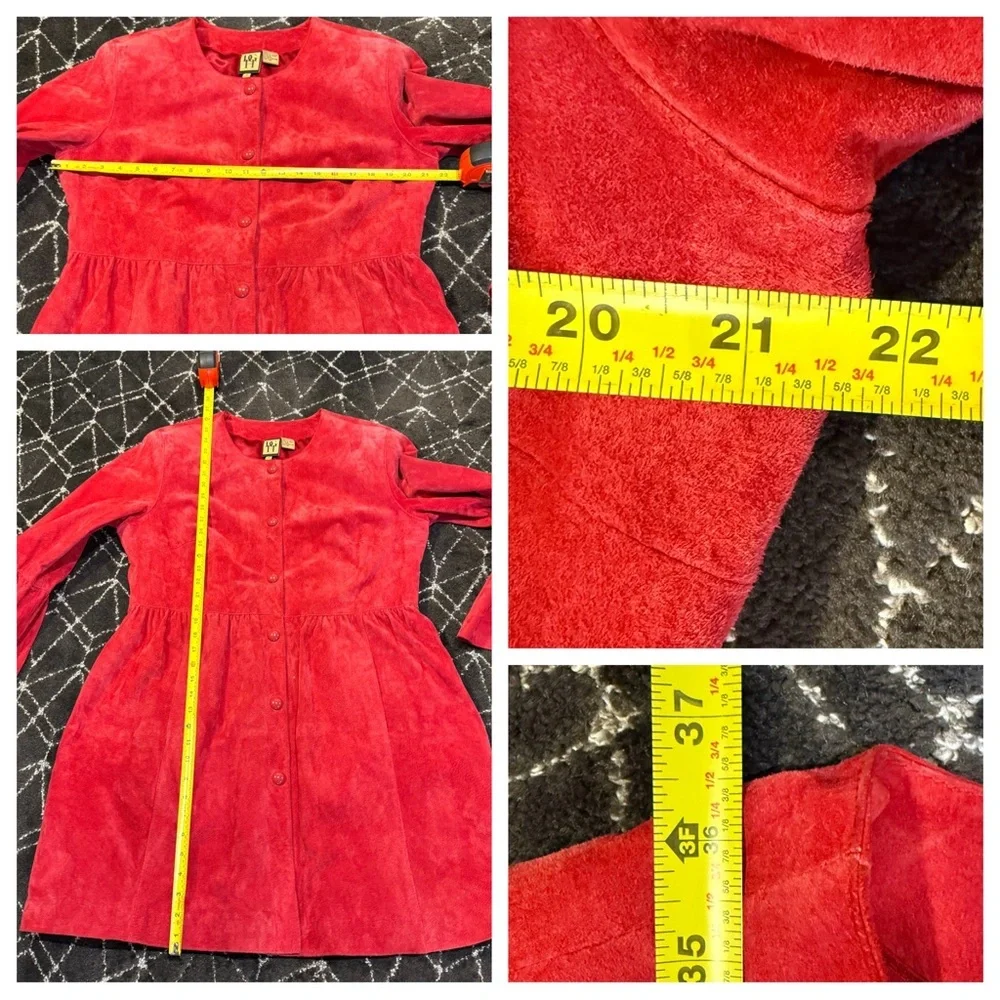 Suede! DGH Diane Goes Hollywood Coat/Dress Red Suede